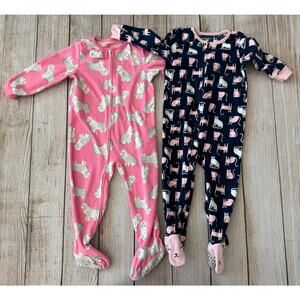 Set of 2 - Girls - 2T - Carter's - Fleece Pajamas